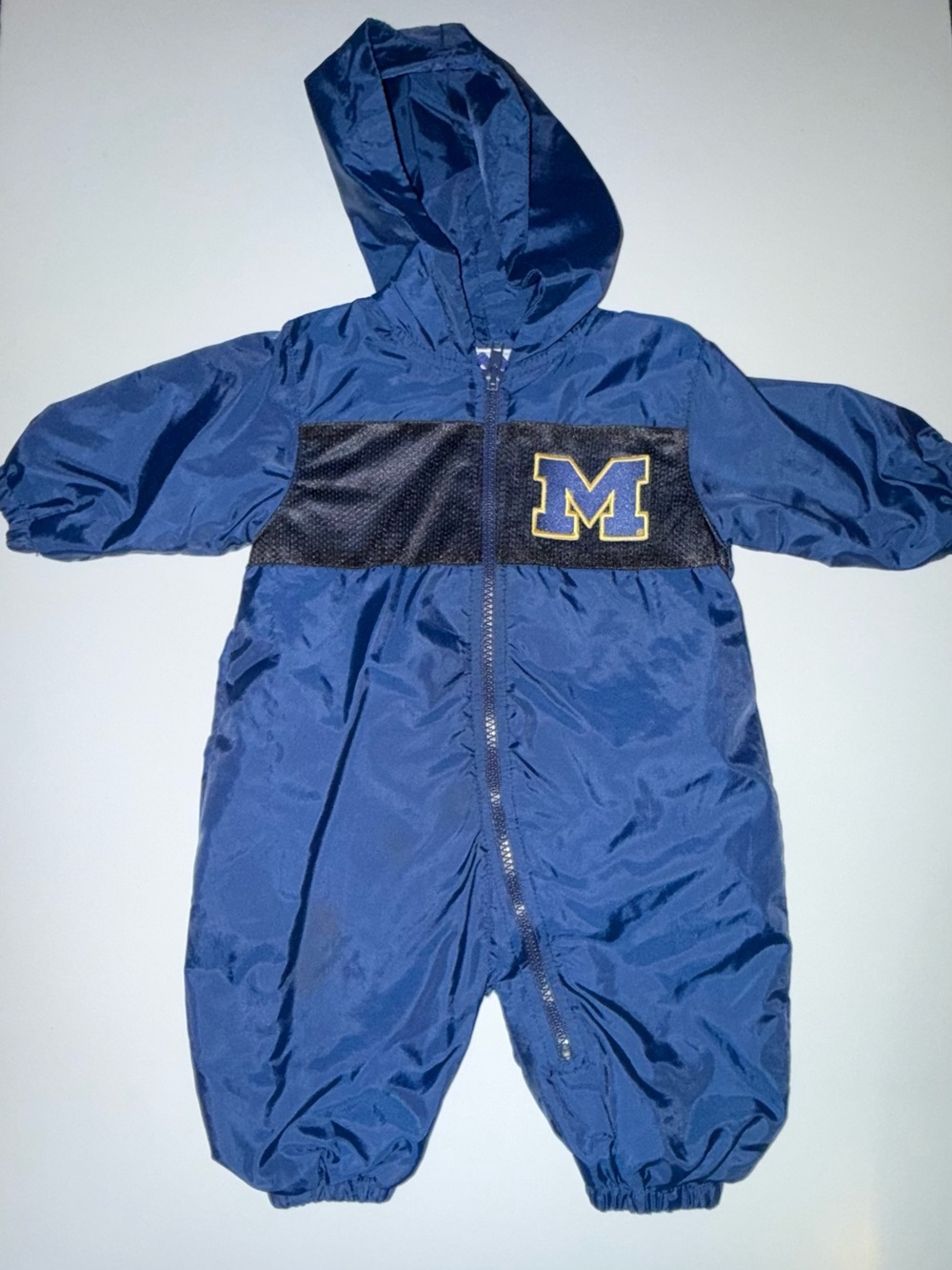 Michigan Navy Hooded Infant Coverall